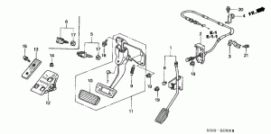 Accelerator pedal, rope