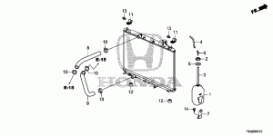 IC engine cooling system: pipes, flanges, valves