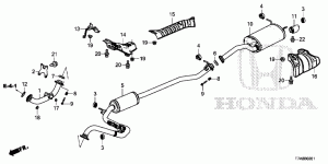 EXHAUST PIPE/SILENCER(2WD )(1.8L)(1)