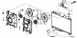 IC engine cooler: fan, electric motor