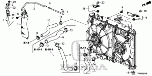 IC engine cooling system: pipes, flanges, valves