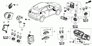 CONTROL UNIT(CABIN)(RH)(1 )