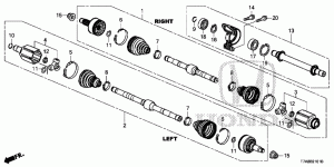 FRONT DRIVESHAFT/HALF SHA FT(1.8L)
