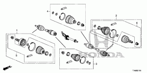 FRONT DRIVESHAFT SET SHOR T PARTS