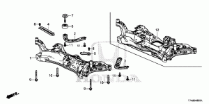 Front, rear subframe