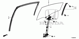 REAR DOOR GLASS/REGULATOR