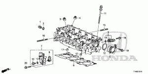 Cylinder head: bolts, bushings 