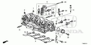 Cylinder head: bolts, bushings 