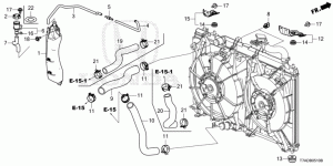 RADIATOR HOSE/RESERVE TAN K(SOHC)