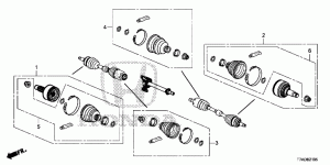 FRONT DRIVESHAFT SET SHOR T PARTS