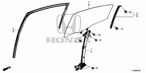 REAR DOOR GLASS/REGULATOR