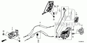 REAR DOOR LOCKS/OUTER HAN DLE