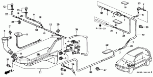 Electrical pump for windshield washer tank
