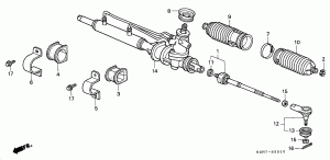 POWER STEERING GEAR BOX (LH)