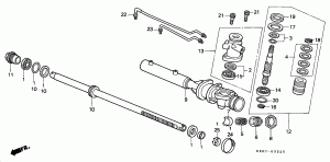 POWER STEERING GEAR BOX COMPONENTS (LH)