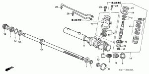 POWER STEERING GEAR BOX COMPONENTS (LH)