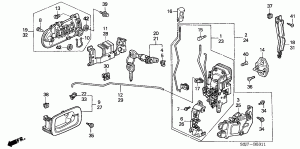 FRONT DOOR LOCKS/ OUTER HANDLE (5 DOOR)