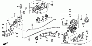 REAR DOOR LOCKS/ OUTER HANDLE (5 DOOR)