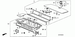 REAR TRAY/TRUNK LINING