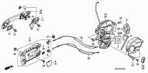 REAR DOOR LOCKS/OUTER HAN DLE