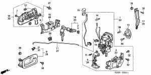 FRONT DOOR LOCKS (5 DOOR)