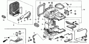 A/C evaporator, dehumidifier