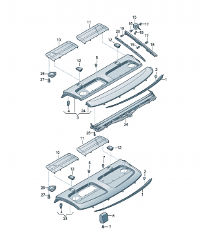 Tapiterie pentru panou raft spate