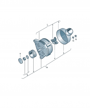 Alternator și piese separate 1