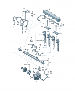 Fuel pump drive belt, chain