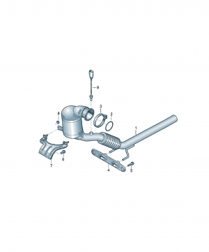Exhaust pipe with catalyst 3