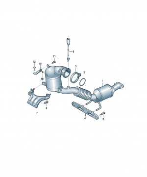 Exhaust pipe with catalyst 6