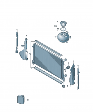 Cooler for coolant 15