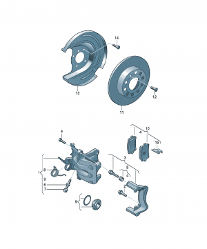 Floating caliper brake 2