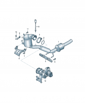 Exhaust pipe with catalyst 9