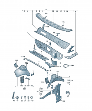 Bodywork front part