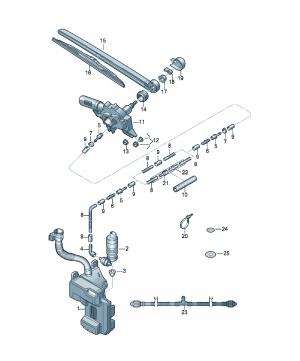 Wiper and washer system for rear window