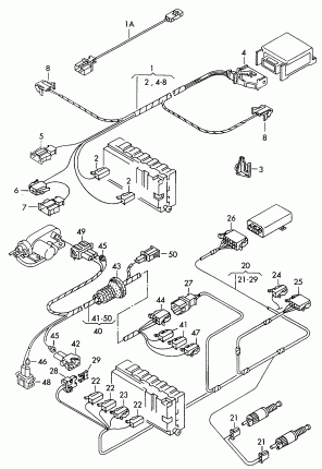 Airbag wiring harness