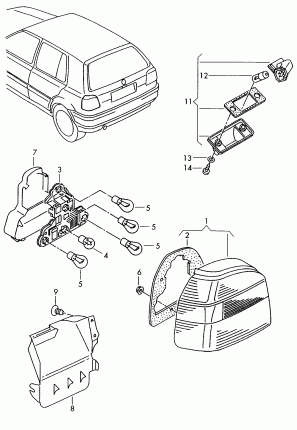 Brake, turn signal and taillights
