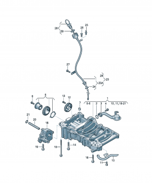 Unitate arbore echilibrare pompă ulei motor IC
