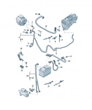 Set cabluri alternator