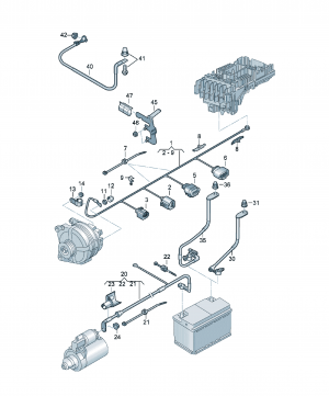 Set cabluri alternator