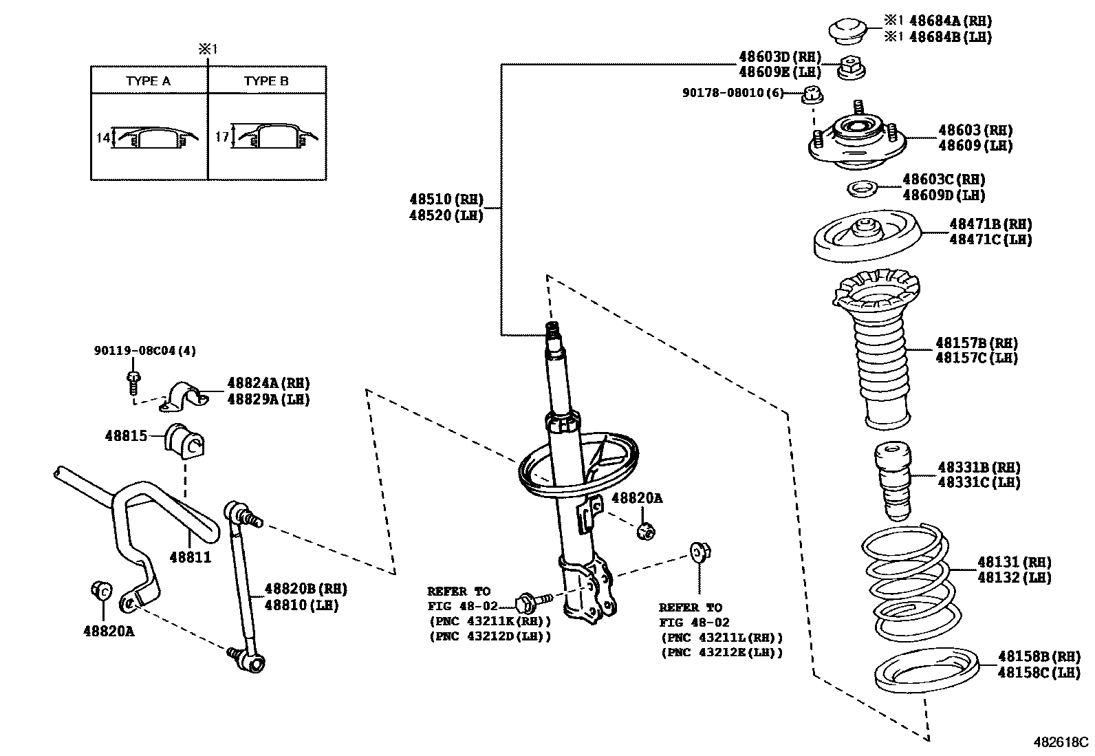 front suspension support sub-assy left