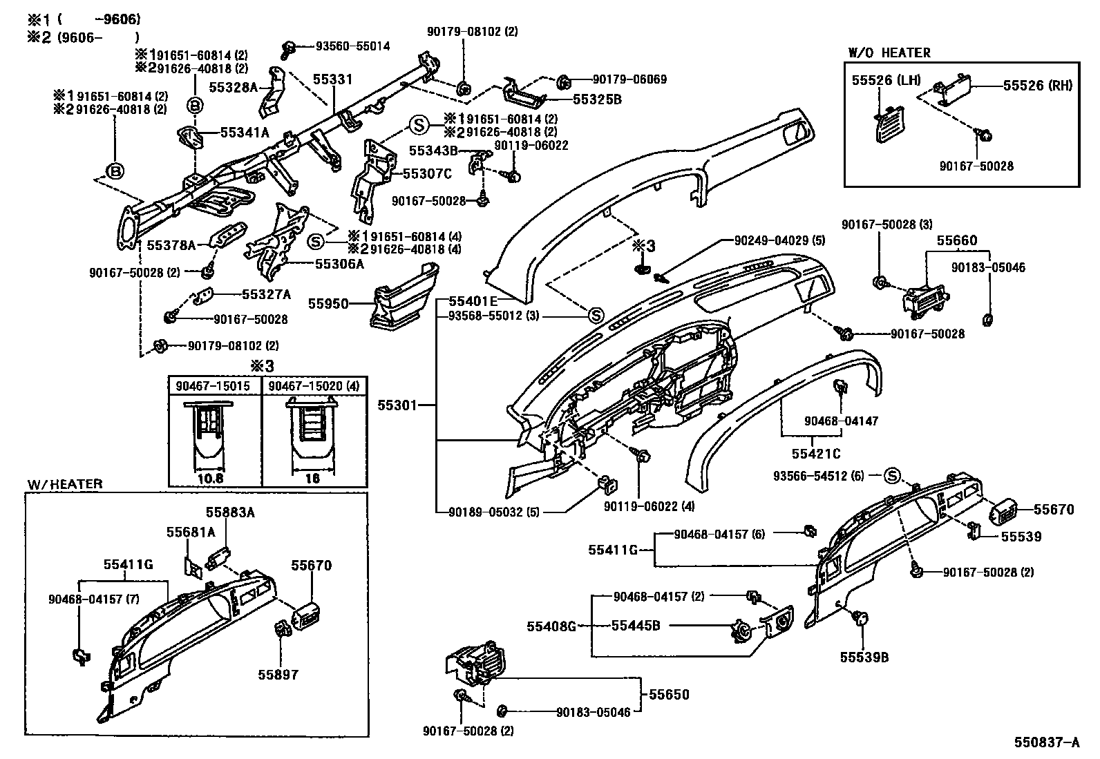 REGISTER ASSY, INSTRUMENT PANEL, NO.2