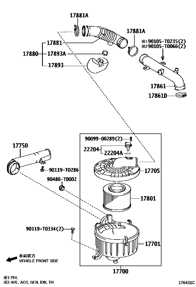 AIR CLEANER FILTER ELEMENT SUB-ASSY