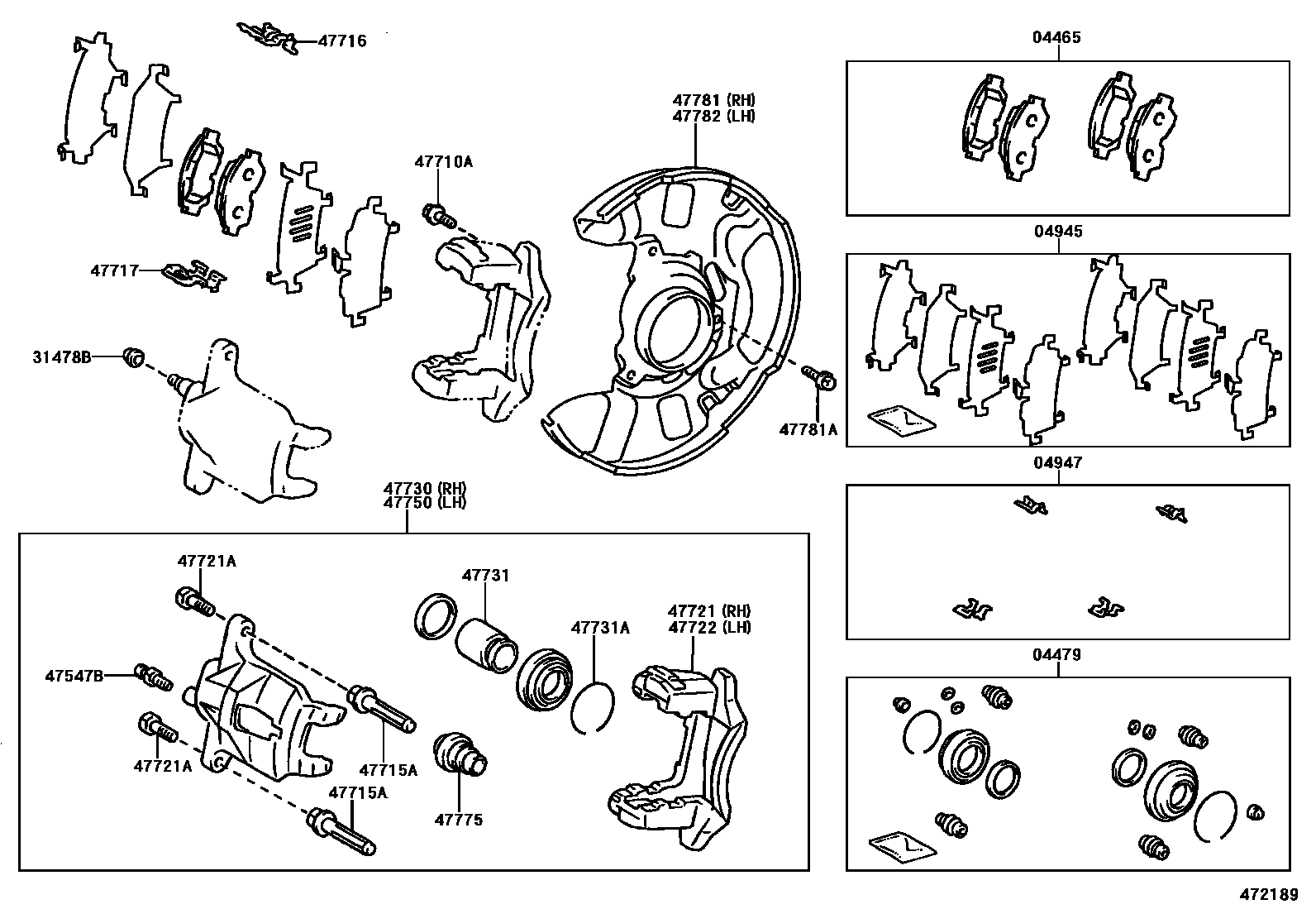 Toyota Corolla 2003 Front Brake Pad 04465-YZZE2