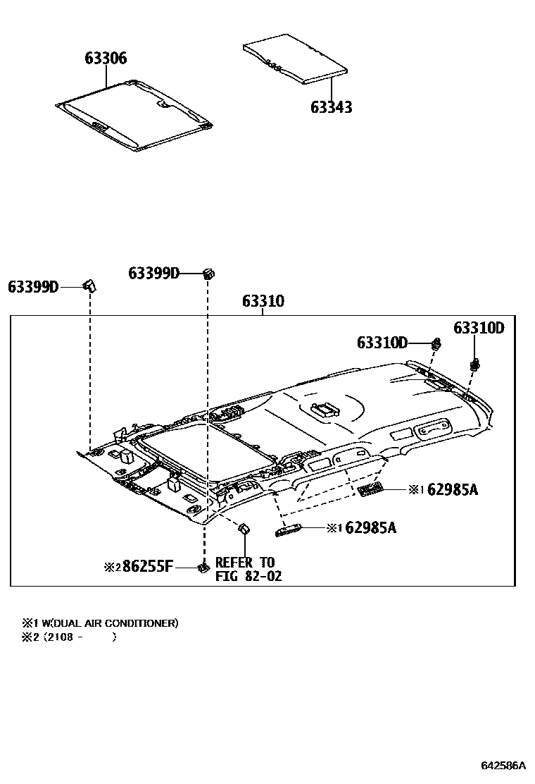 REGISTER, ROOF SIDE AIR OUTLET | 6298560020B0