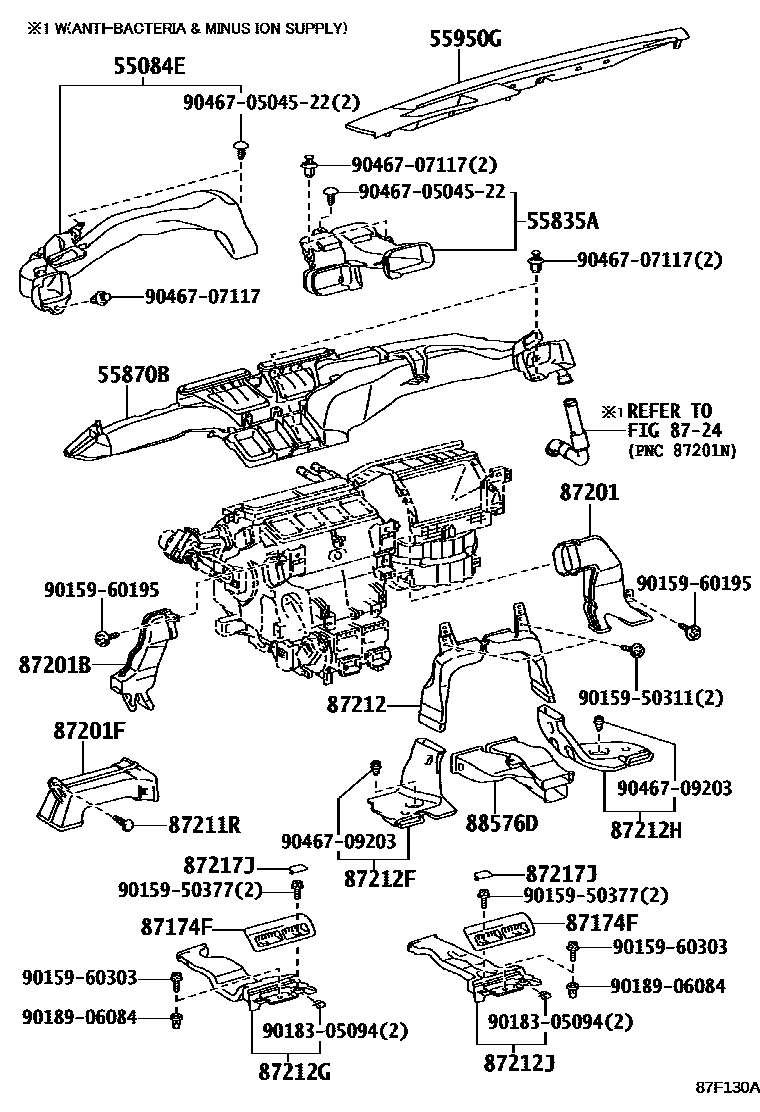 DUCT SUB-ASSY, HEATER TO REGISTER, NO.1 | 5508460090