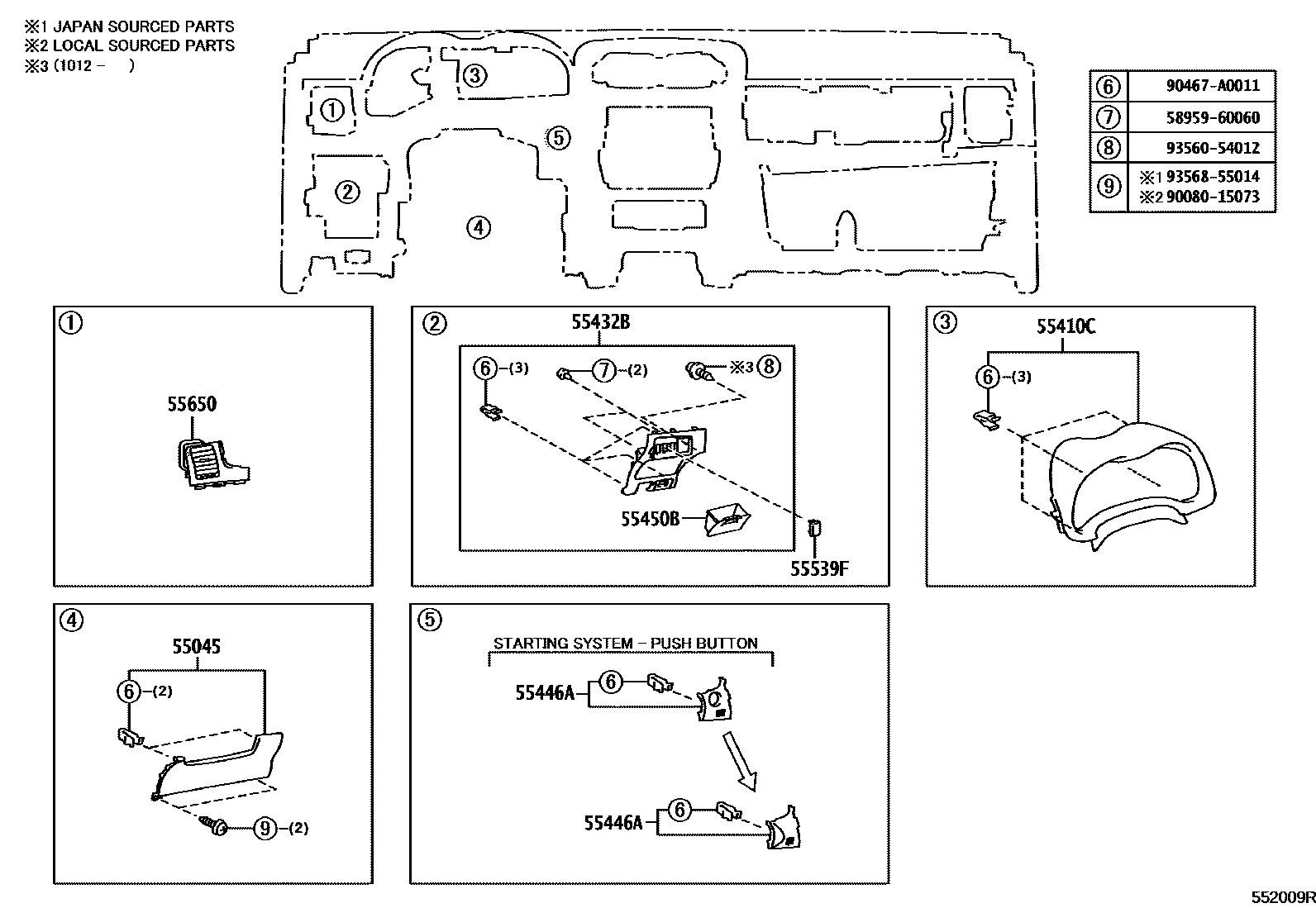 REGISTER ASSY, INSTRUMENT PANEL, NO.1 | 5565002151E0