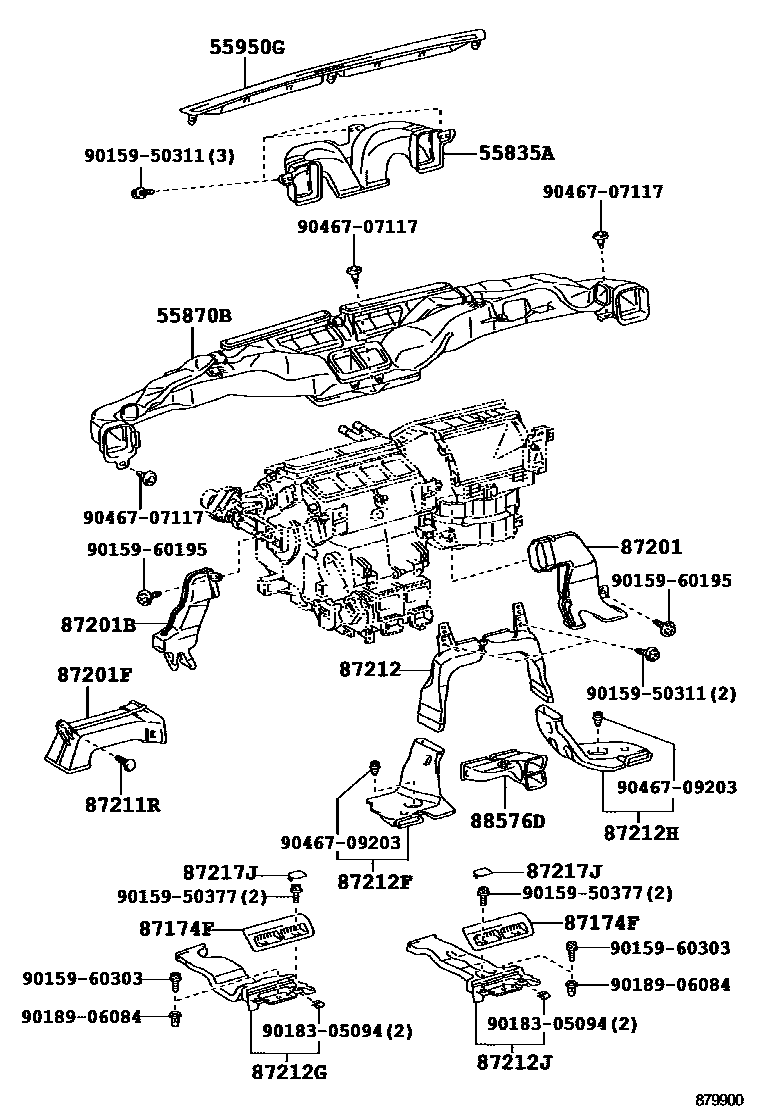 DUCT ASSY, HEATER TO REGISTER | 5587060040