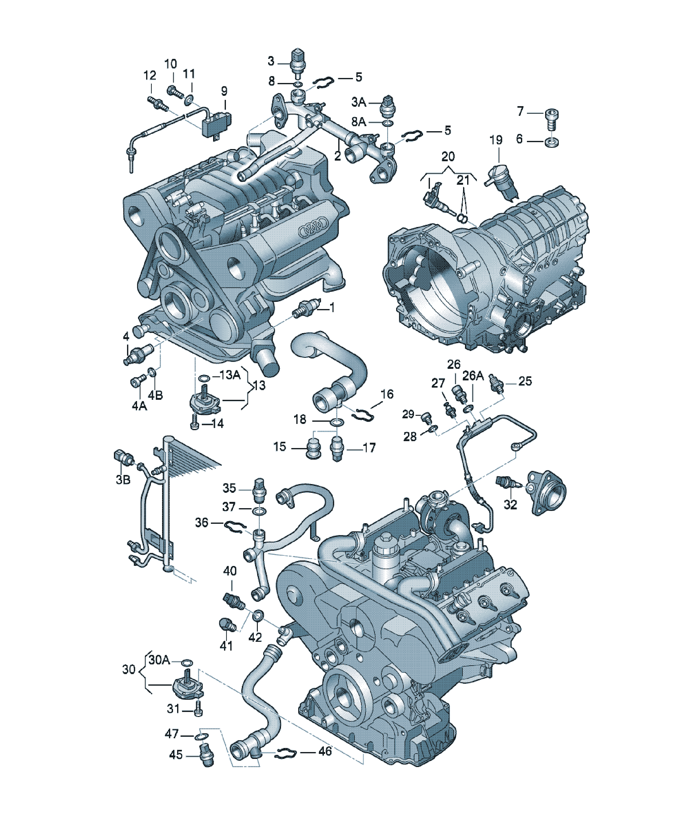 Senzor presiune ulei Audi A4 / S4 / L, cod 038919081P